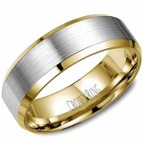 Wedding band 14kt two tone 7mm