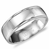 Wedding band 14kt white 6.5mm