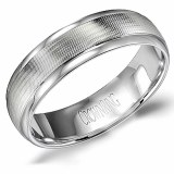 Wedding band 14kt white 6mm