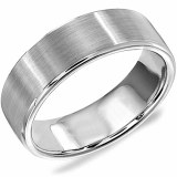 Wedding band 14kt white 7mm