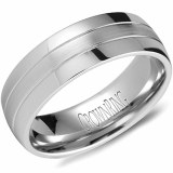 Wedding band 14kt white 7mm