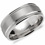 Wedding band 14kt white 8mm