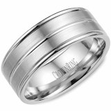 Wedding band 14kt white 8mm