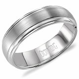 Wedding band 14kt white 6mm