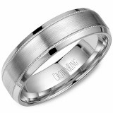 Wedding band 14kt white 6mm