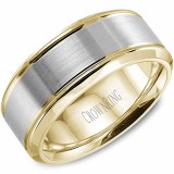 Wedding band 14kt two tone 8mm