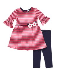 navy and cerise dress