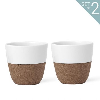 Cortica Porcelain/Cork Mug set