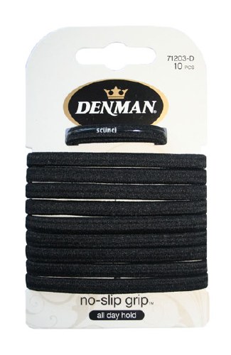 Denman Elastics Black NS 10pk