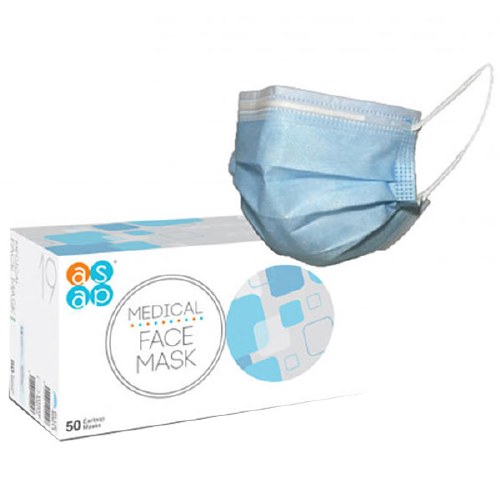 ASAP Disposable F Mask Blue 50pk