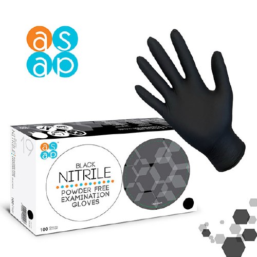 ASAP Gloves Nitrile Blk L 100