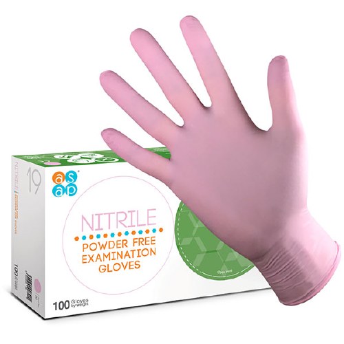 ASAP Gloves Nitrile Pink M 100pk