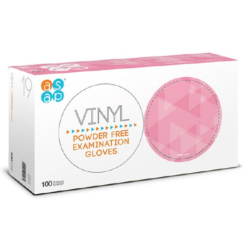 ASAP Gloves Vinyl Sm PF 100