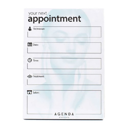 Agenda Appointment Cards Tech Blue/White