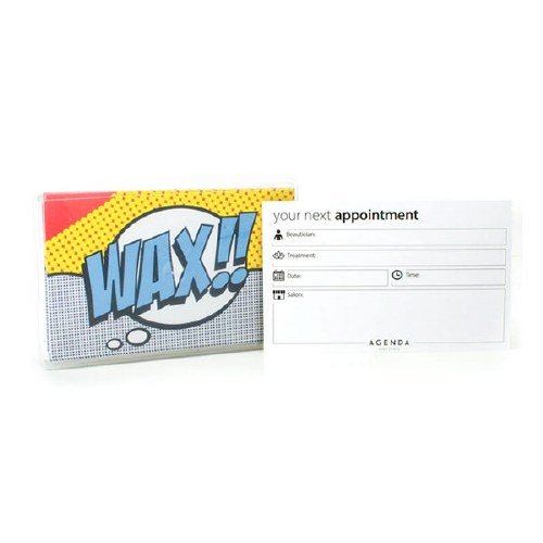 Agenda Appointment Cards Wax Pop Art 100pcs