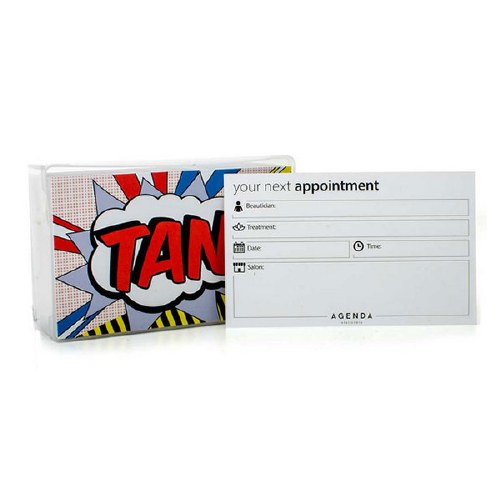 Agenda Appointment Cards Tan Pop Art
