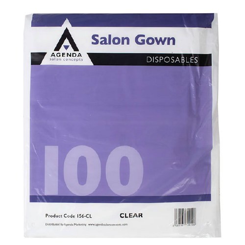 Agenda Disp Salon Gowns 50pk Clear