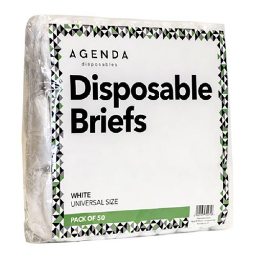 Agenda Disposable Briefs 50pk White