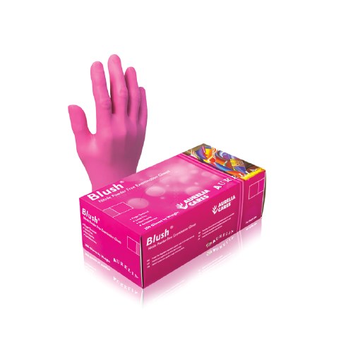 Gloves Nitrile PF Medium Pink 200pk