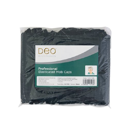 Deo Disposable Mop Caps Black 50pk