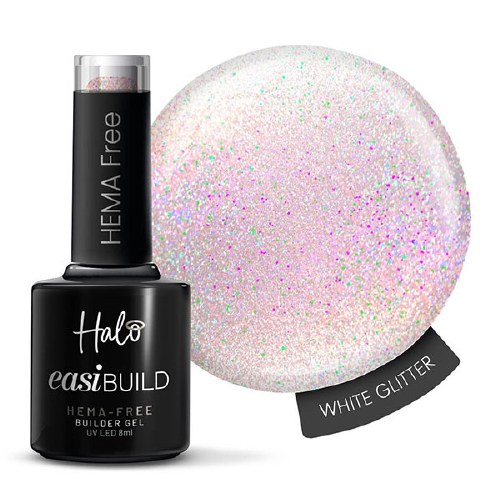 EasiBuild Gel White Glitter 8ml