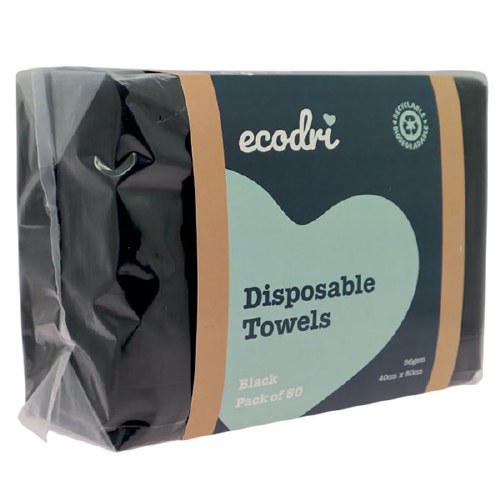 EcoDri Disposable Towels Black 50pk