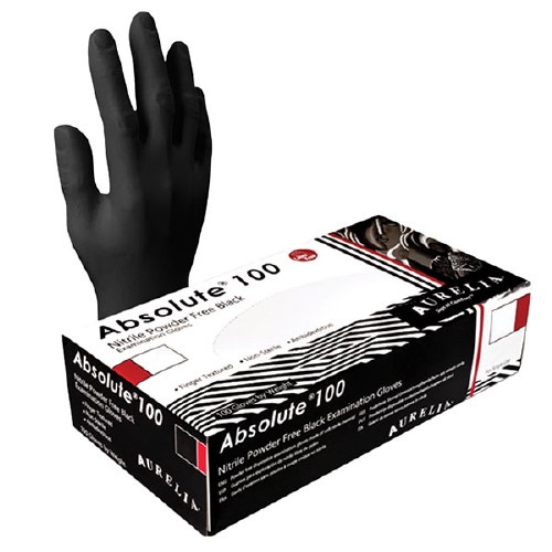 Gloves Nitrile PF Large Black 100pk