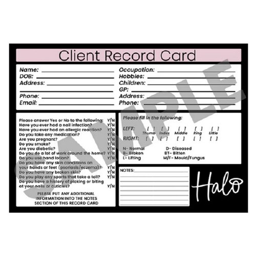 Halo Client Record Card 50pk