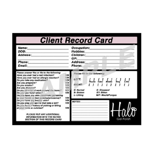 Halo Client Record Card 50pk