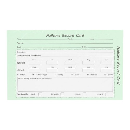 Quirepale Nail Record Cards