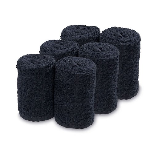 Barburys Face Towels Black 6pk