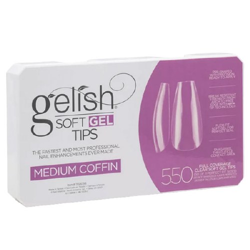 SoftGel Tips Coffin Med 550pk