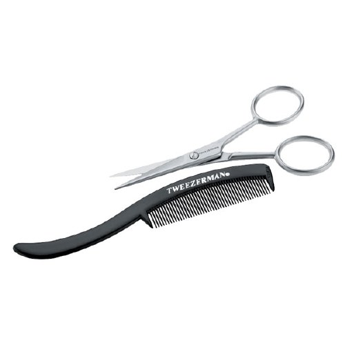 Tweezerman Moustache Scissors &amp; Comb