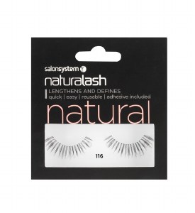 SS Nlash Strip116 Natural Blk Salon System Natural Lash Black