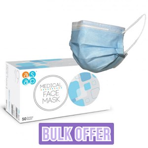 ASAP Disposable FaceMask Blue 50pk