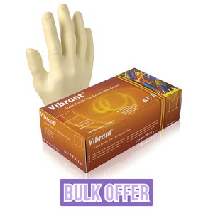 Gloves Latex PF Medium 100pk