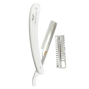 Gamma Moustache Razor White
