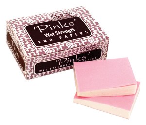 Matty Pinks Wet Strength End Papers