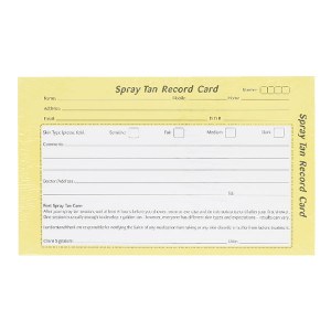 Quirepale Spray Tan Record Cards