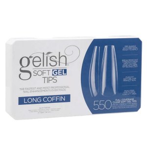 SoftGel Tips Coffin Long 550pk