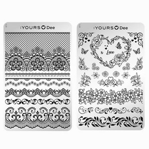 Yours Stamp Plate Love Flowers