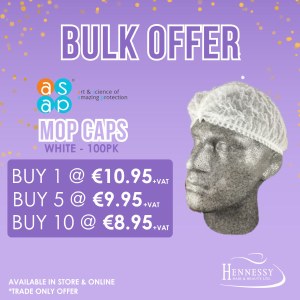 Additional picture of ASAP Disp Mop Caps White 100pk