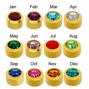Additional picture of Caflon Gold Ass Birthstone Assorted