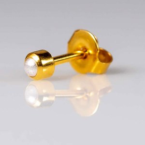 Additional picture of Caflon Gold Pearl Stud