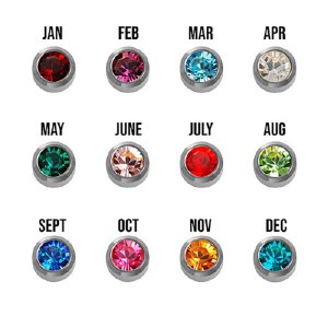 Additional picture of Caflon Silver Mini Assorted Birthstone
