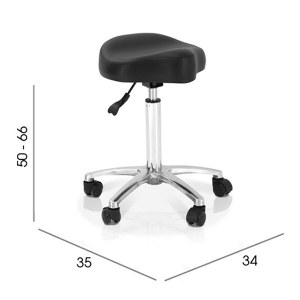Additional picture of Rem Mustang Stylist Stool Blk
