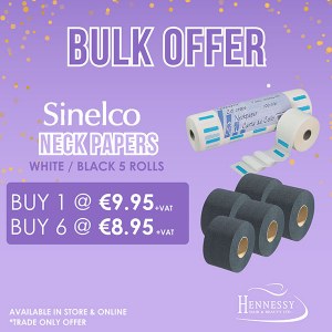 Additional picture of Sinelco Neck Paper 5 Rolls Blk