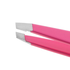 Additional picture of Tweezerman Slant Pink Tweezer