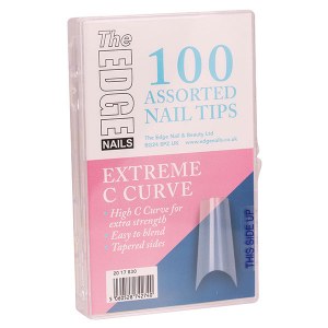 Additional picture of The Edge Extreme C Curve Tips 100 Assorted