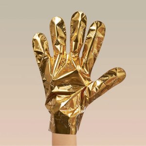 Additional picture of Voesh Collagen Gloves Gold